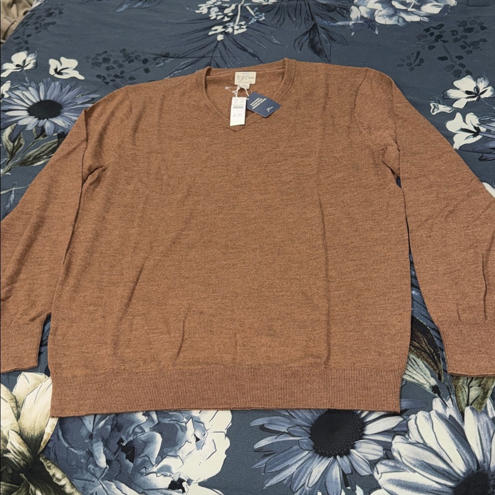 New! - J.Crew Merino Wool V-neck Sweater - Medium